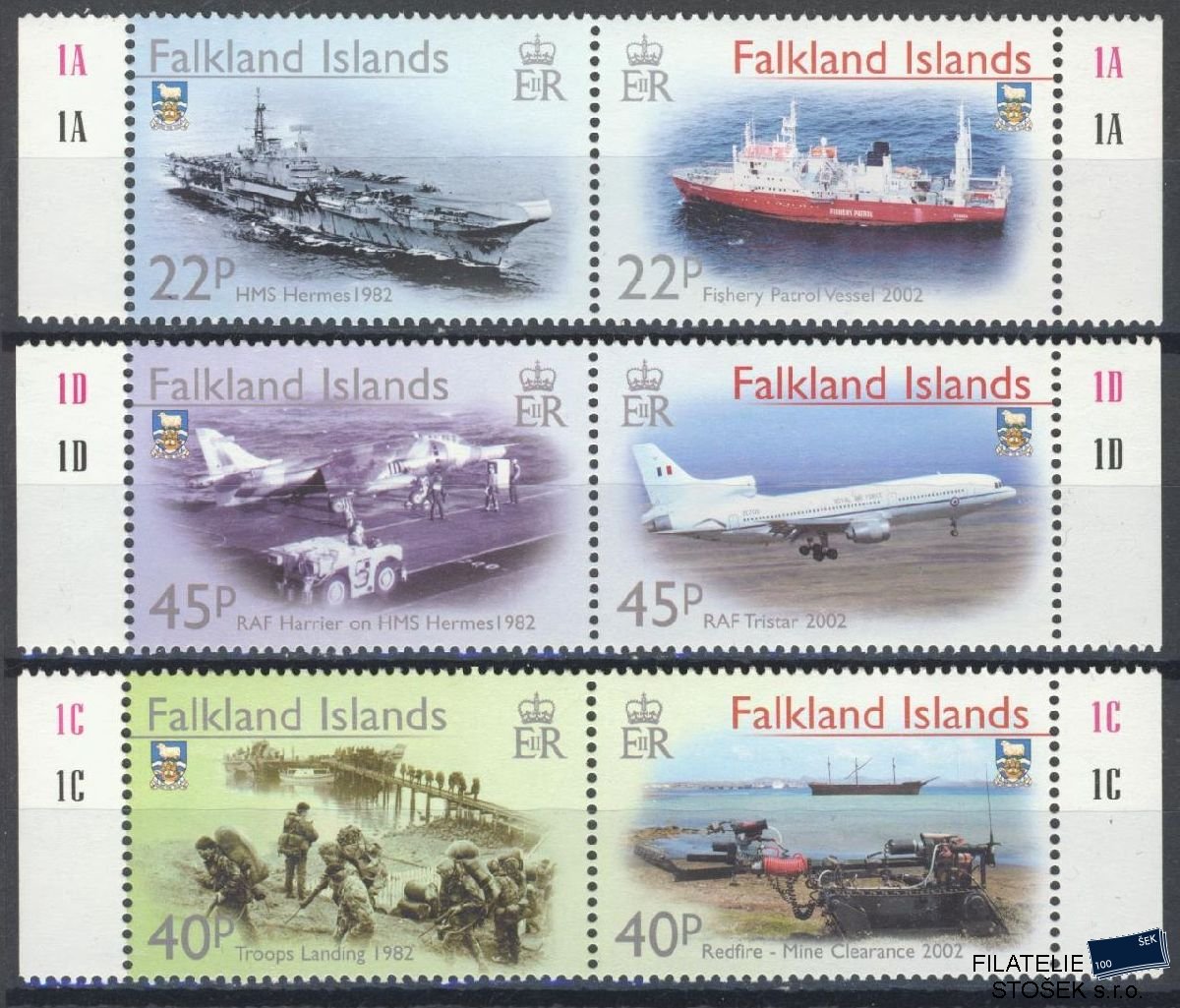 Falkland Islands známky Mi 843-48