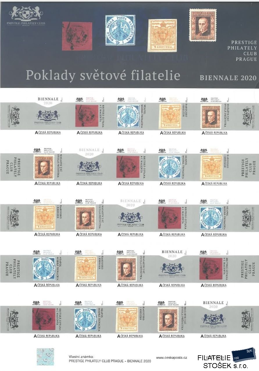 Čr znákmy VZ TL 0109 Poklady světové filatelie Biennale 2020